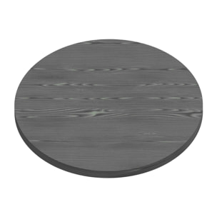 Artù - Ripiano per tavolo da pranzo rotondo Ø 120 cm in legno laminato, colore nero