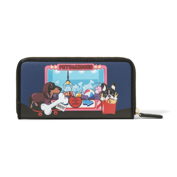 Portafoglio  da donna In Poliuretano e Poliestere Prodotto artigianale 18,5x10,5x3 cm