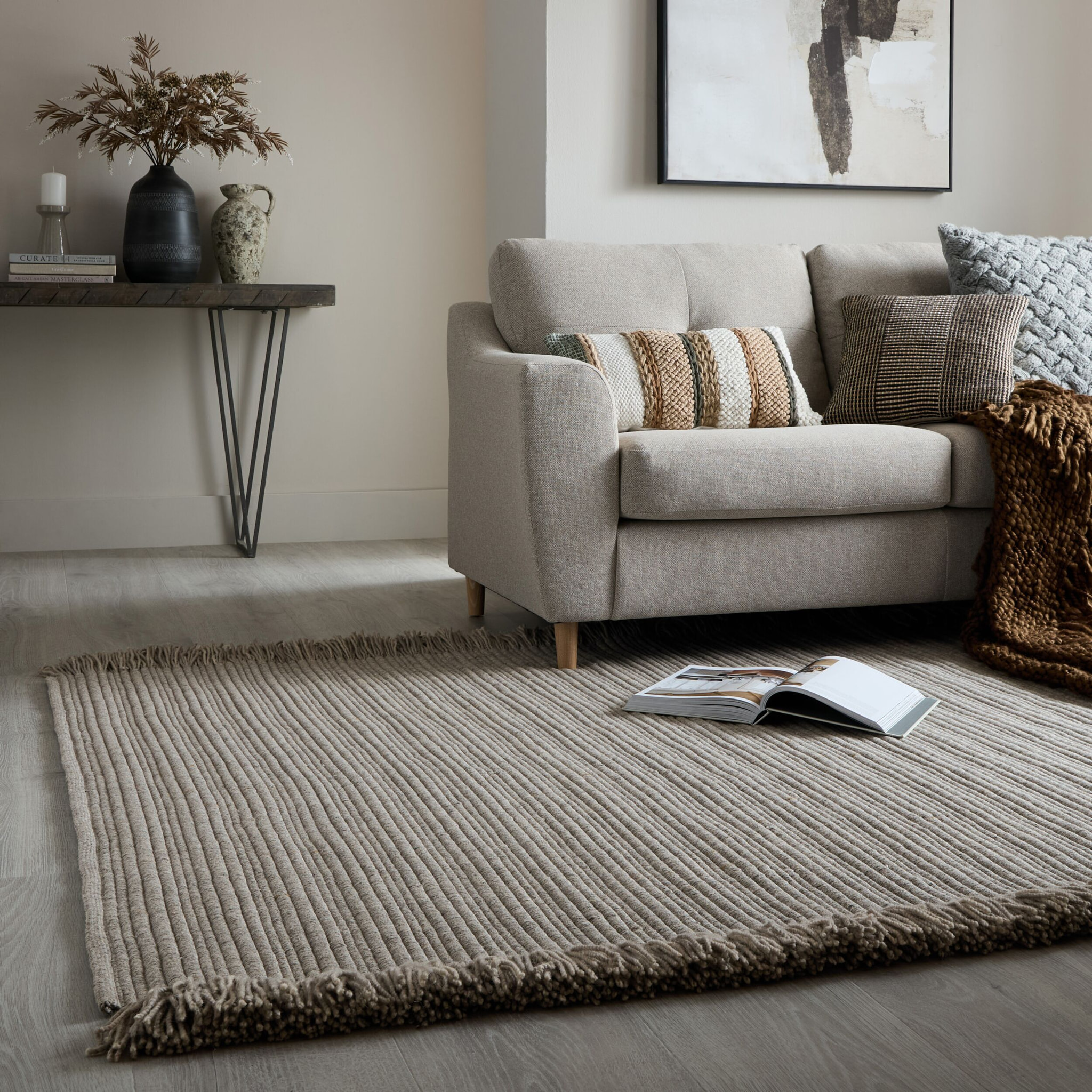 Tapis en laine FRANGES