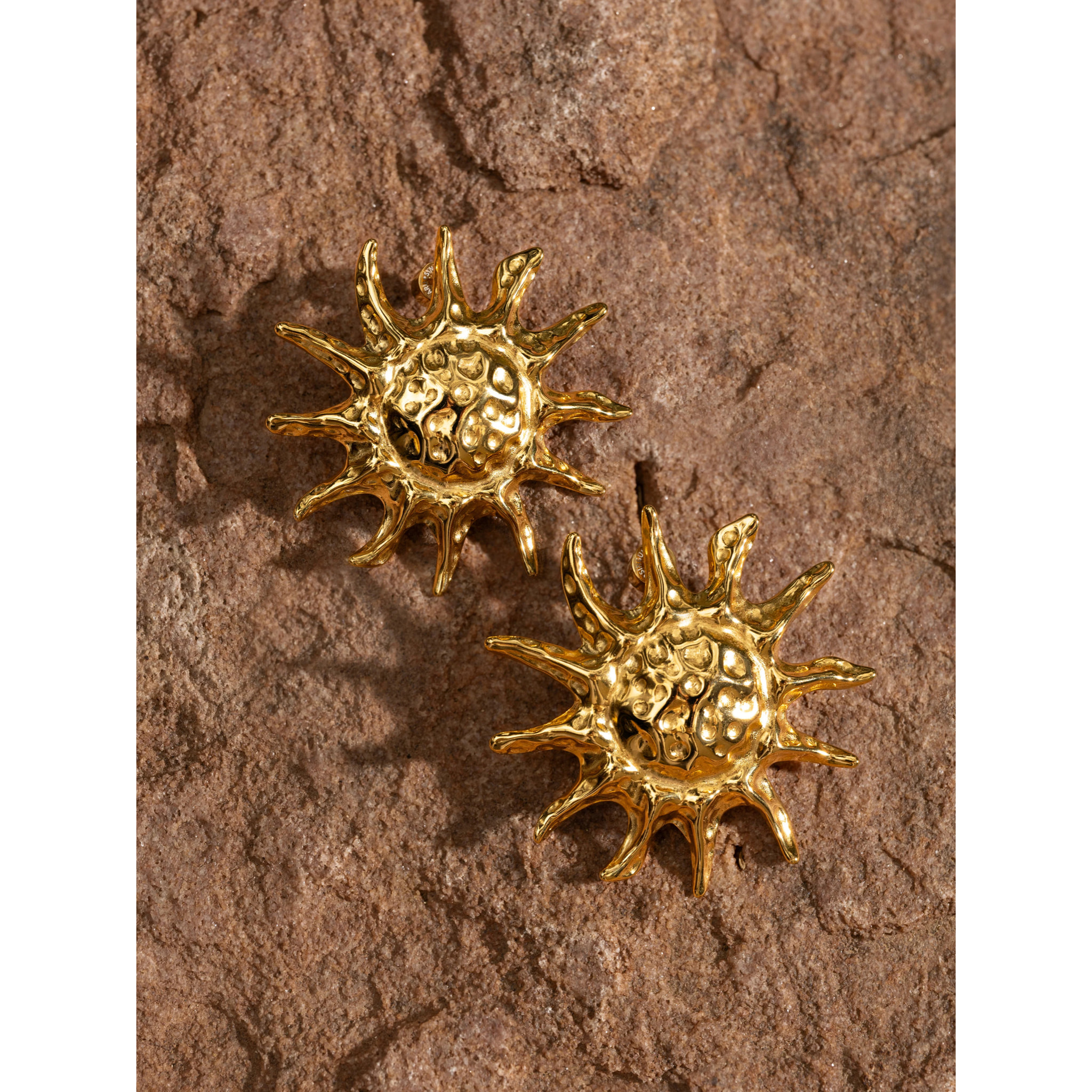 Pendientes Sun Light Acero Baño Oro