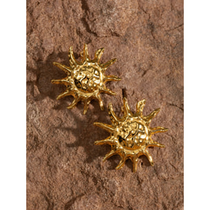 Pendientes Sun Light Acero Baño Oro