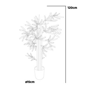 Bamboo - Pianta Artificiale in vaso H120 cm