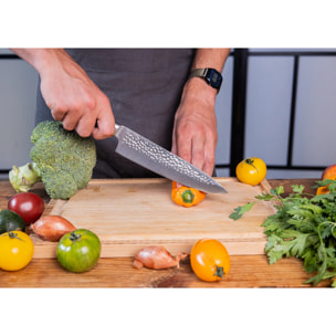 Cuchillo cocinero martillado "Gyuto" | acero 440C | L: 20 cm