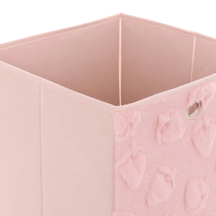 Panier de rangement Fraci 30x30cm Rose Motifs Fraises