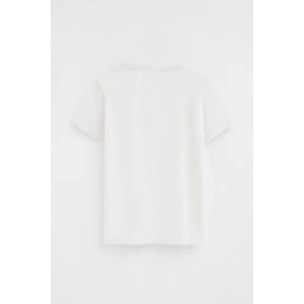 Pack mujer de tres camisetas negra, azul marino y blanca de manga corta y cuello redondo con bordado Rigby Go