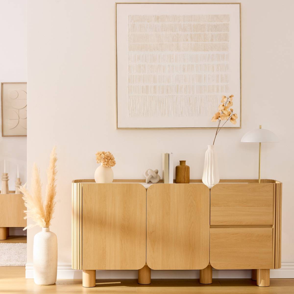 Buffet 2 portes 2 niveaux Homelya H80cm