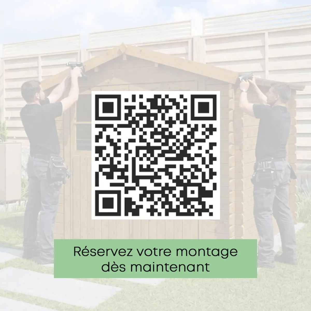 Abri de jardin - bois brut - 6 m²