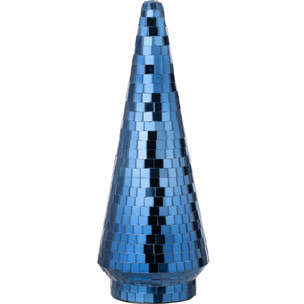 J-Line décoration Arbre Miroir - verre - bleu - large