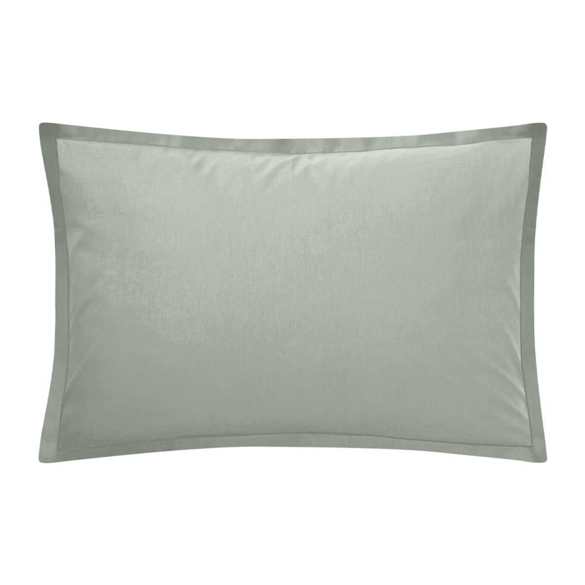Taie d'oreiller unie en coton, Made in France, TOUT DOUX , Vert Aloe