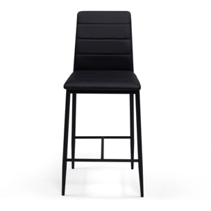 Tabourets de bar Regilux noirs - lot de 4