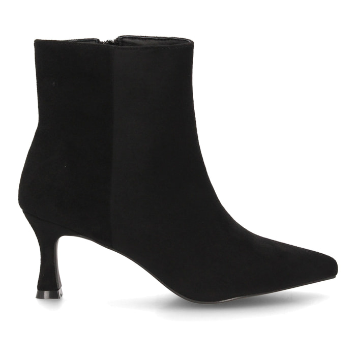 Botines de Tacón Mujer con punta fina y tacón estilizado, efecto ante