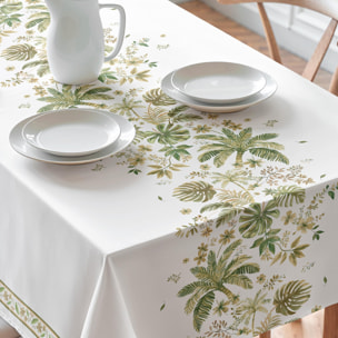 Nappe imprimée anti-tâches IVANA VERT