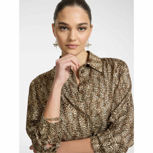 Elena Mirò - Abito animalier - Marrone