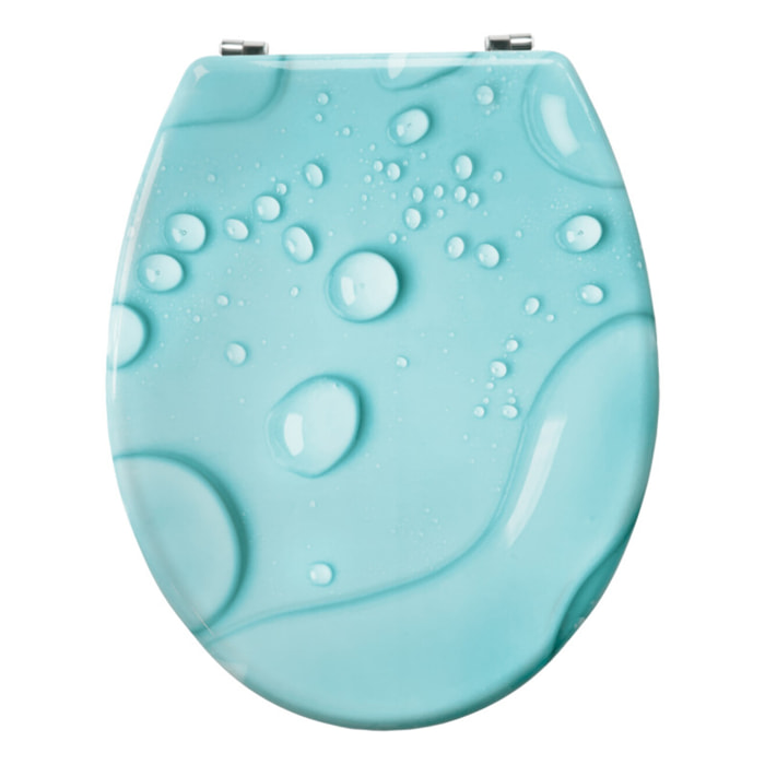 Abattant wc MDF MOANA Bleu - Charnières Inox MSV