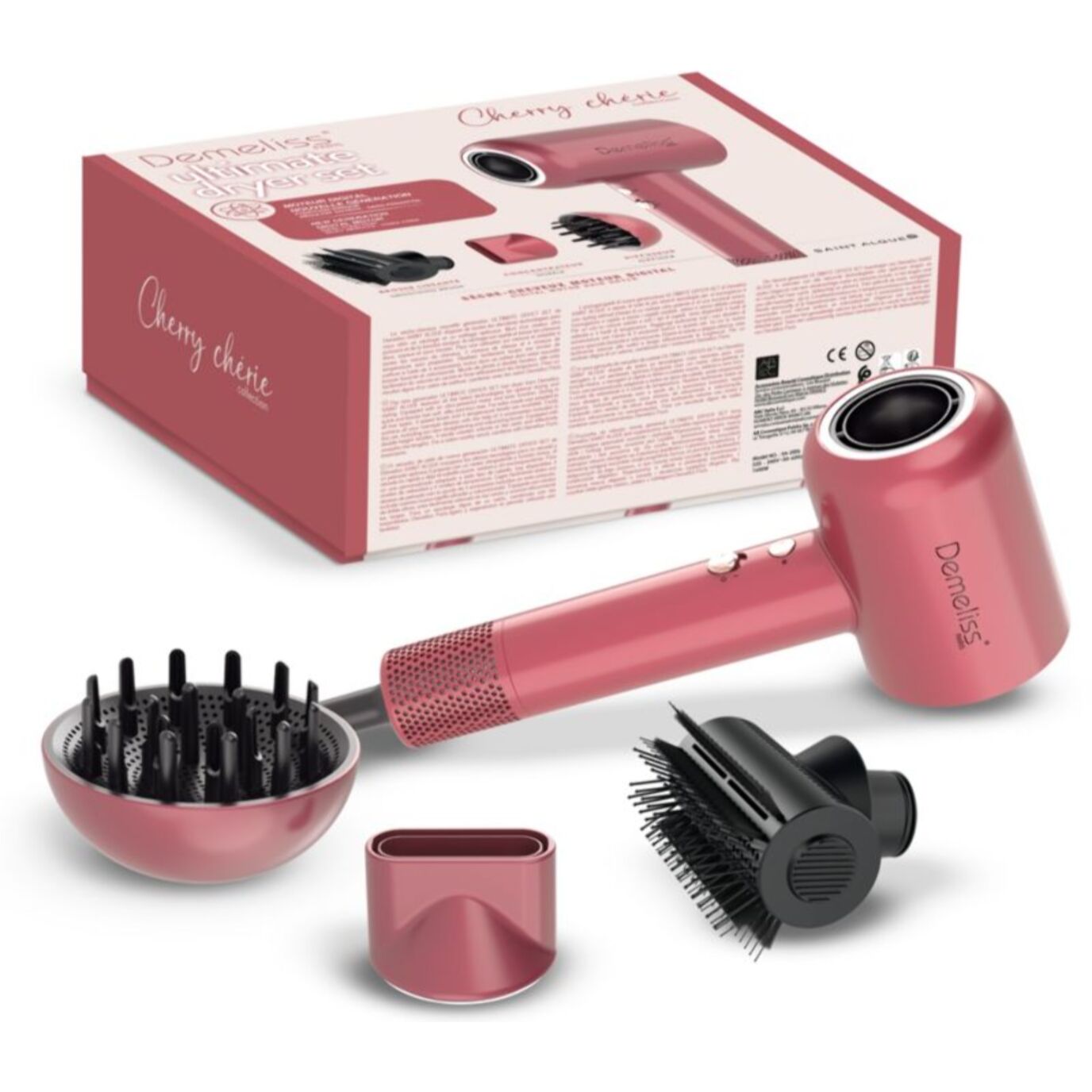 Sèche cheveux DEMELISS Ultimate Dryer Set Cherry Cherie