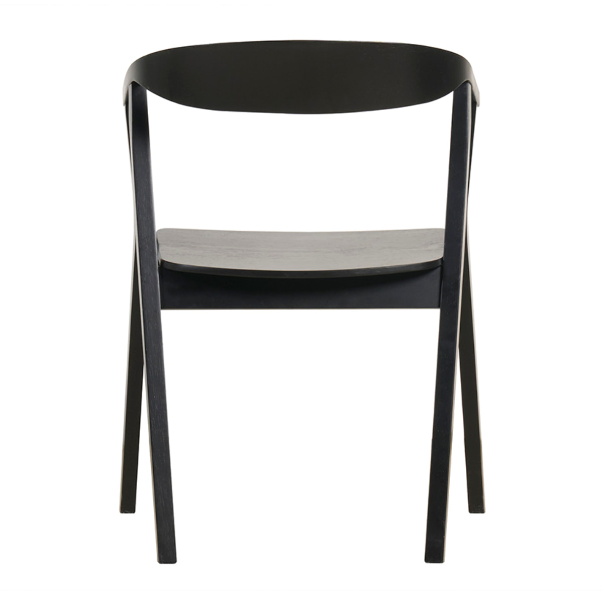 Chaises design noires en bois (lot de 2) BAHIA