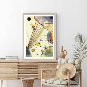 Affiche Clear Connection par Wassily Kandinsky Affiche + cadre en bois - Chêne