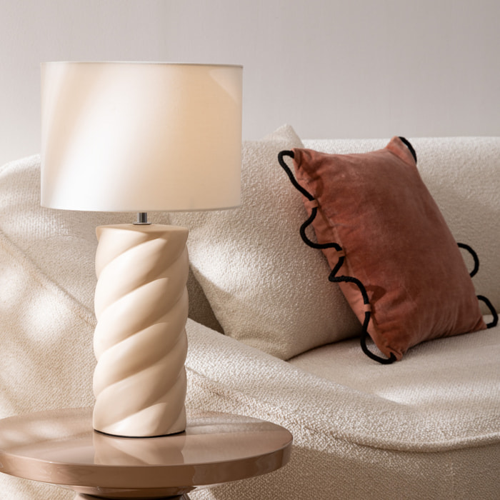 Lampe à poser Noly céramique beige H44cm