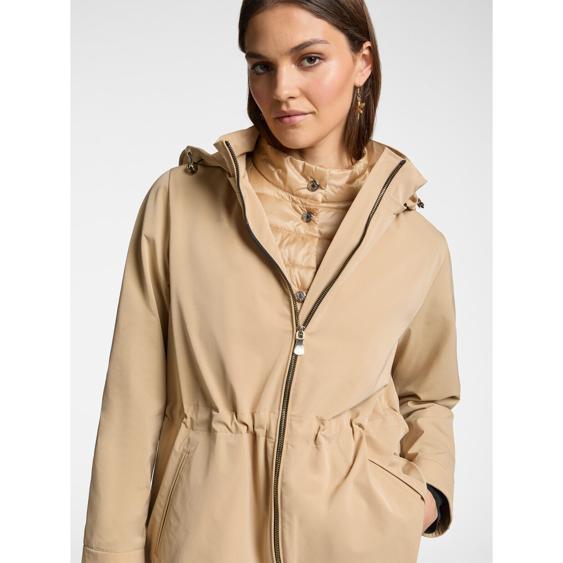 Elena Mirò - Parka corta desmontable - Beige