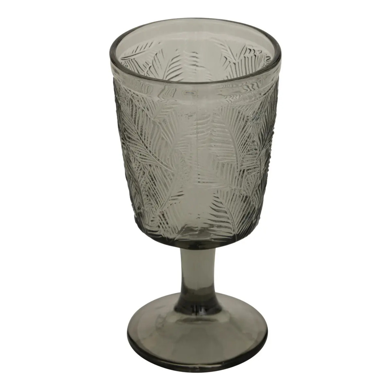 Verre à vin feuille gris