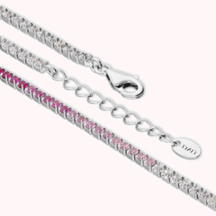 Bracciale Tennis con Cubic Zirconia Fucsia Effetto Degradé