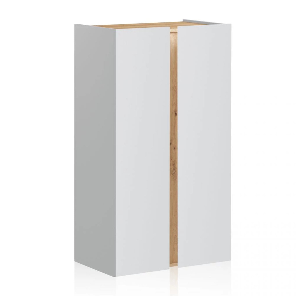 Armario zapatero Eitan Blanco Artik (Blanco Mate) - Roble Nodi