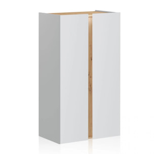 Armario zapatero Eitan Blanco Artik (Blanco Mate) - Roble Nodi