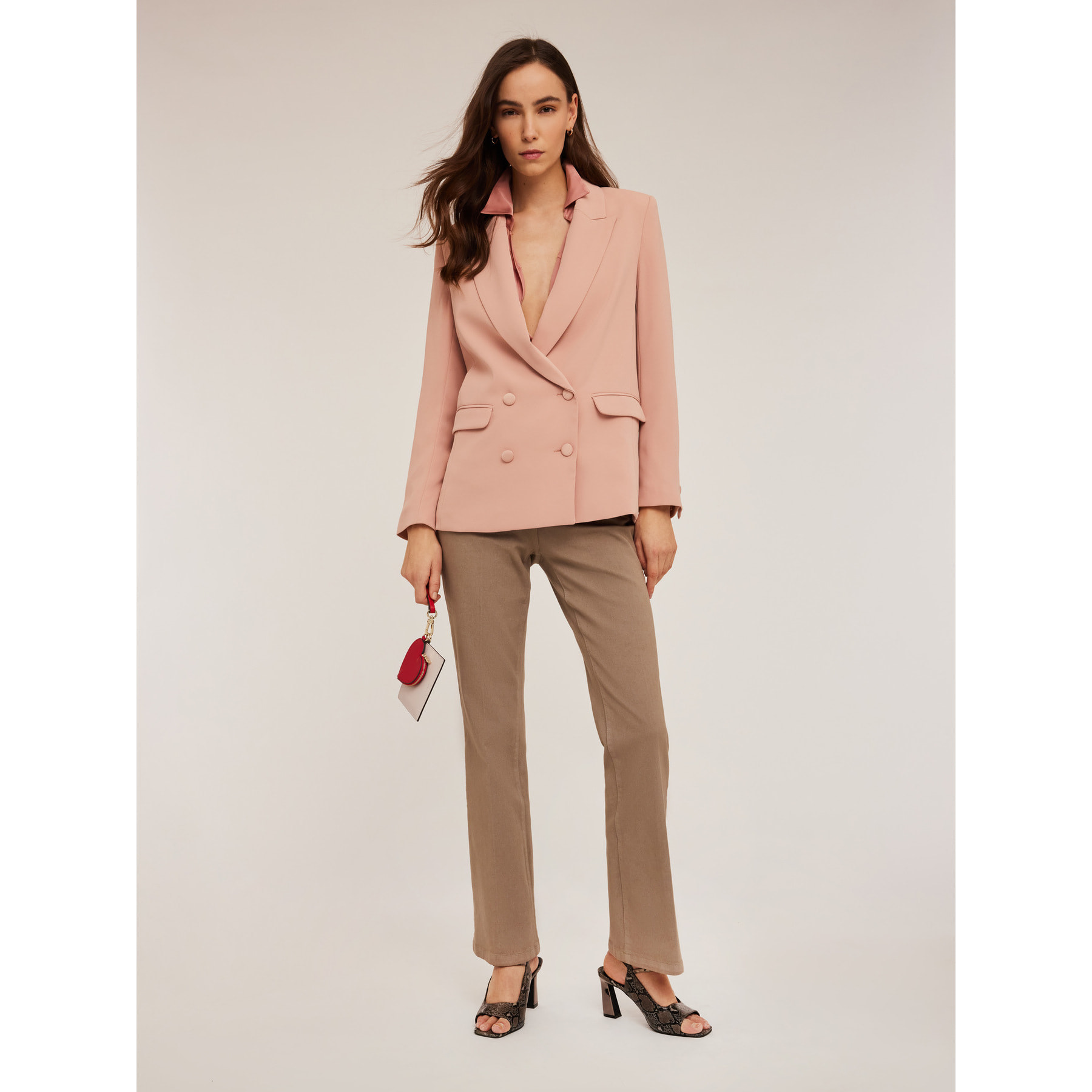 Motivi - Blazer oversize con doble botonadura - Rosa cipria