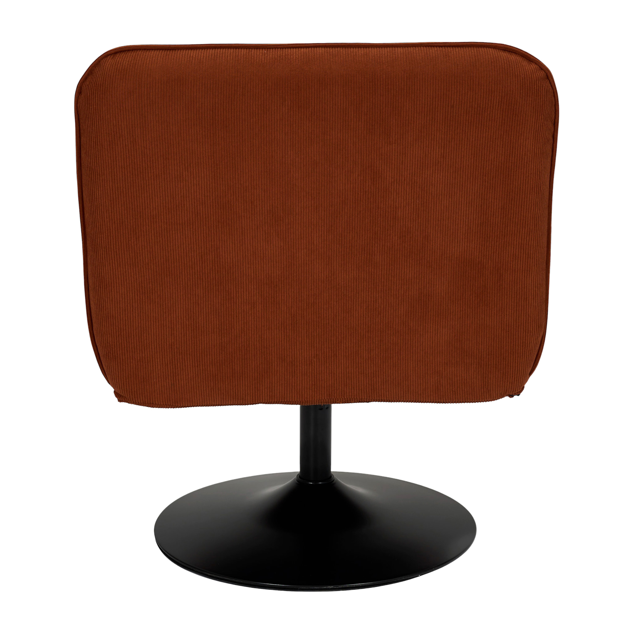 Fauteuil - HOME DECO FACTORY - Jules - Velours Côtelé - Pivotant - Rouge