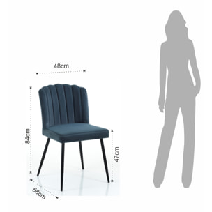 Set 4 sedie CLAUDIA BLU OCEAN