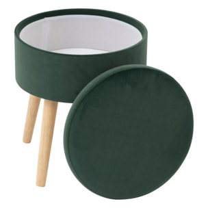 Tabouret coffre "Tess" vert cèdre