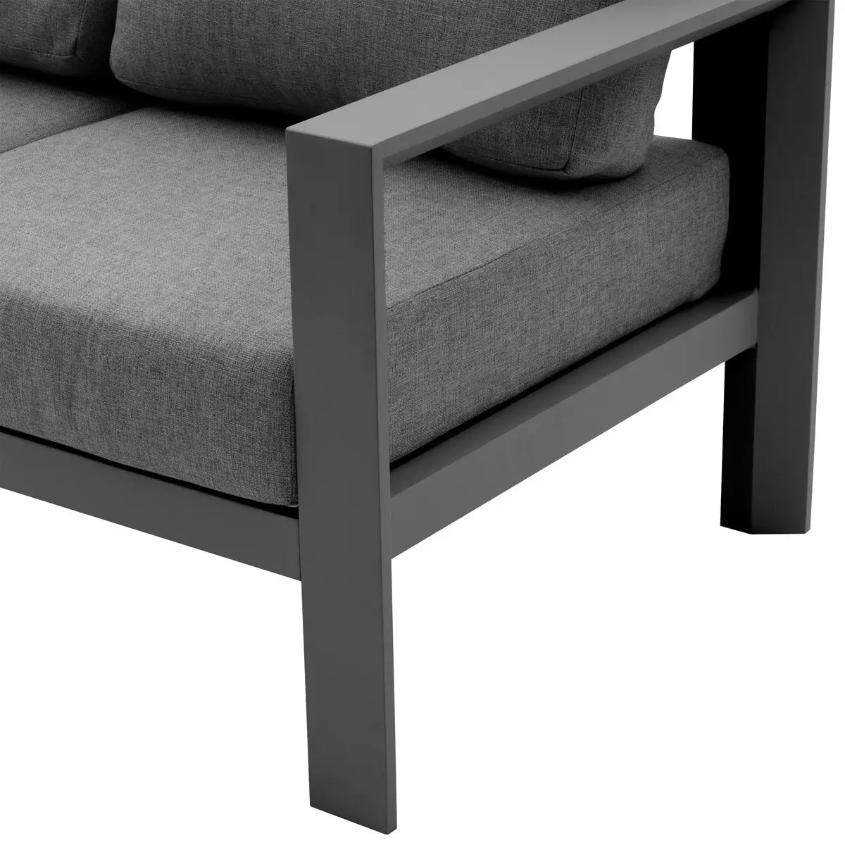 Canapé de jardin "Évasion" graphite 2 places en aluminium et oléfine