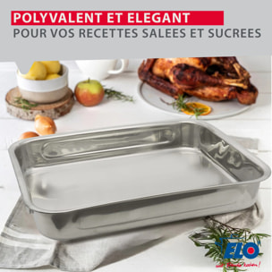 Plat four en inox rectangulaire 27,5 x 20,4 x 6 cm en extérieur Elo Edition Red