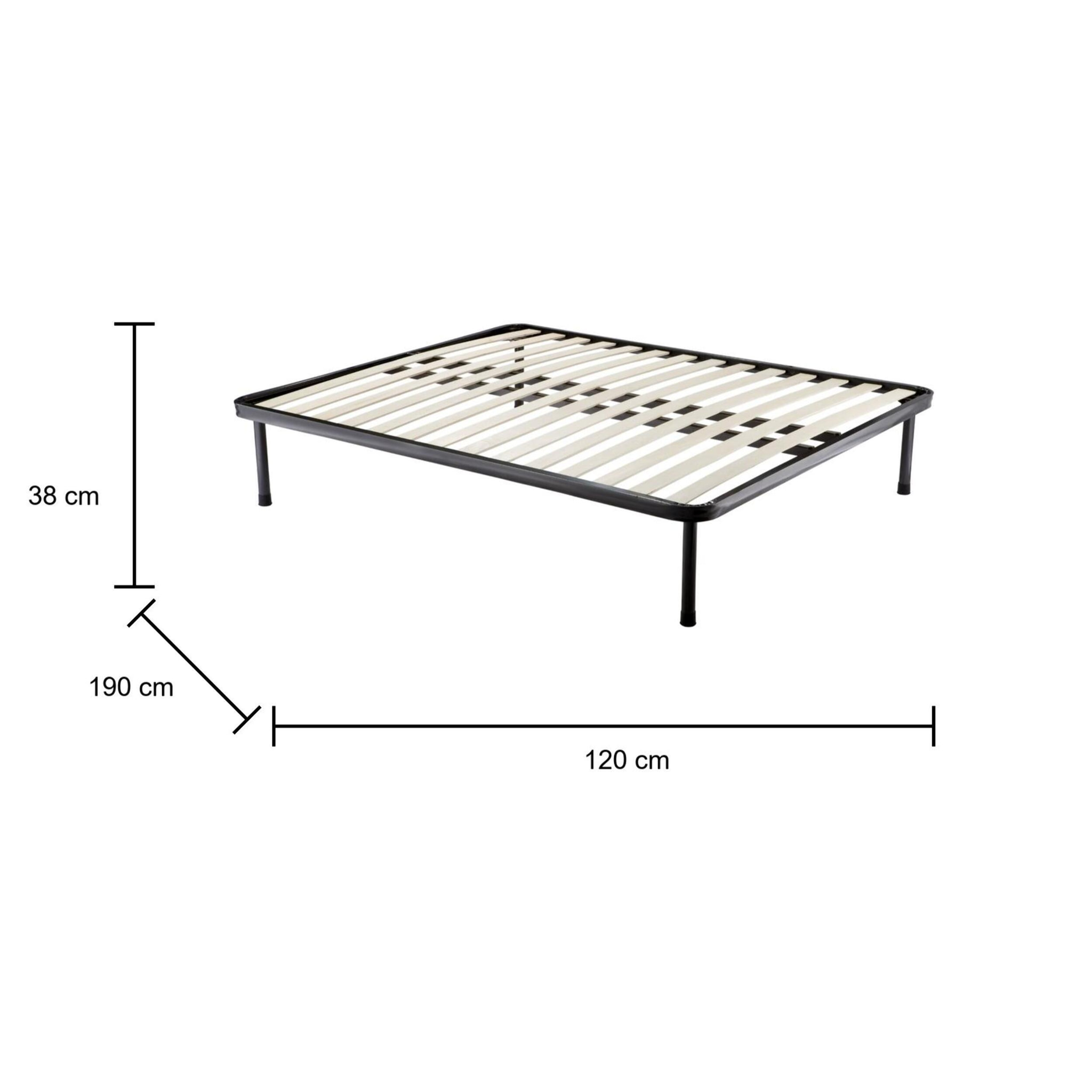 Rete letto piazza e mezza Dabbaspou, Rete ortopedica a 14 doghe, 100% Made in Italy, 120x190h30 cm