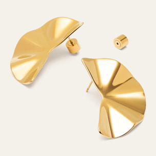 Pendientes Amara Acero Baño Oro