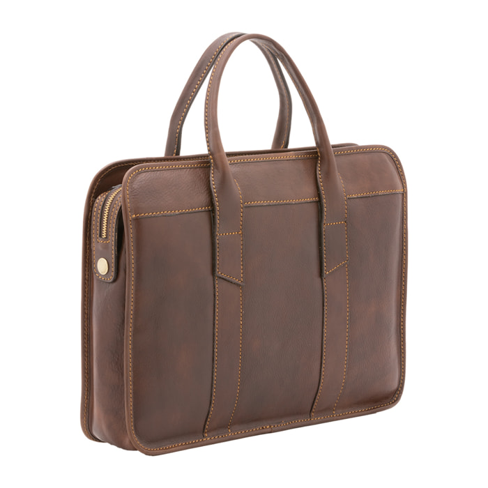 Borsa a mano  unisex In Vera pelle Made in Italy 40x30x8 cm