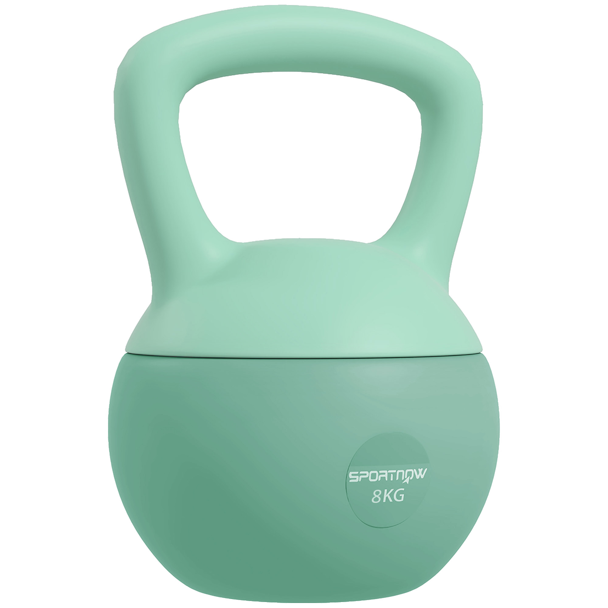 Pesa Rusa 8 kg Kettlebell Relleno de Arena Metálica y Mango Antideslizante para Entrenamiento Culturismo en Casa Gimnasio Verde