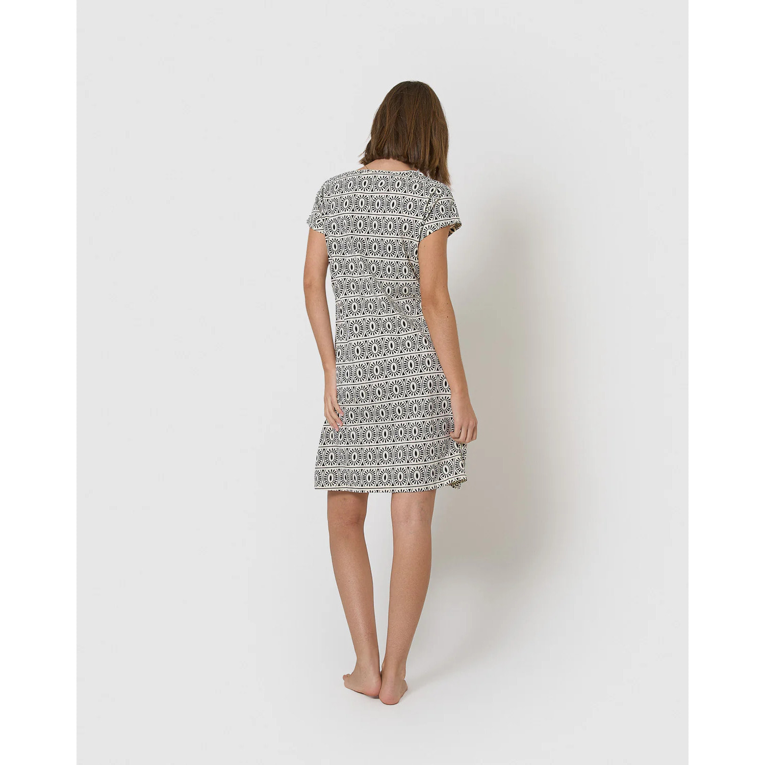 Camisón corto de algodón alejo negro
