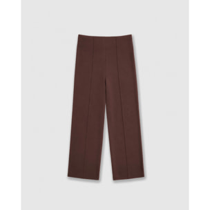 Pantalón largo pinzas fluido tinto