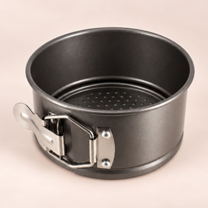 Moule à charnière à fond amovible en acier carbone 14cm AMANDINE