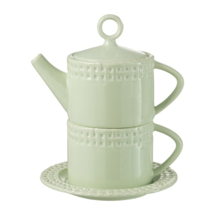 J-Line tasse + théière - céramique - vert