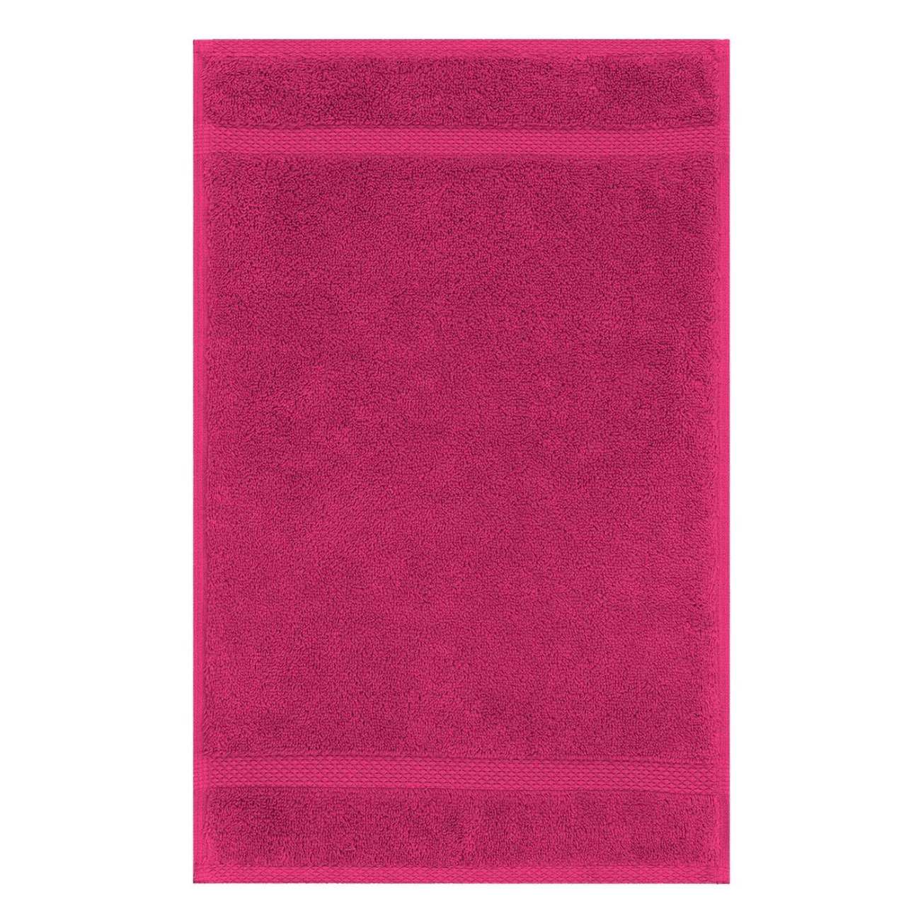 Serviette invites pur coton 550 g/m² uni rose Elea fuchsia