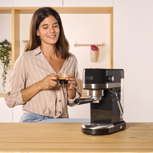 Solac - Cafetera Espresso Taste Slim Black 1350 W