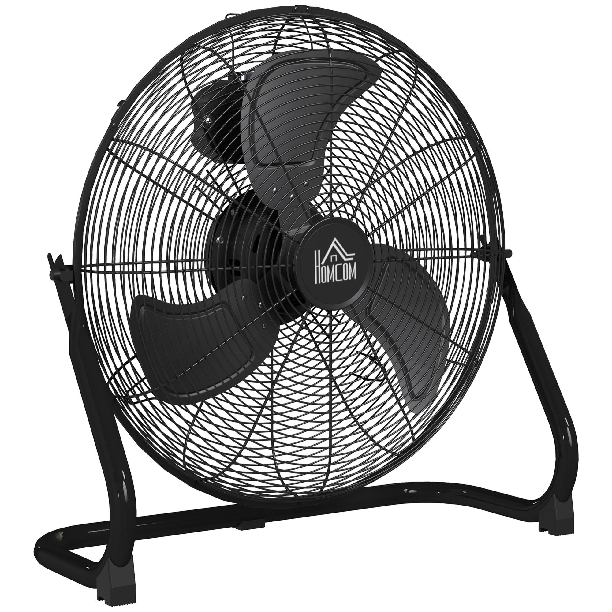 Ventilateur de table bureau design portable inclinaison réglable 3 vitesses métal noir