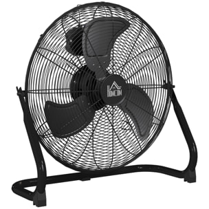 Ventilateur de table bureau design portable inclinaison réglable 3 vitesses métal noir