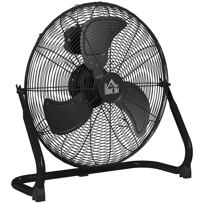 Ventilateur de table bureau design portable inclinaison réglable 3 vitesses métal noir