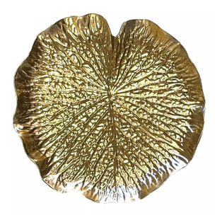 Lot de 6 Dessous d'assiette nénuphar doré