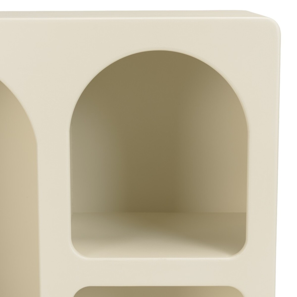 HELENA - Etagère 4 niches 60x24cm en bois peint couleur beige