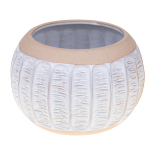 Cachepot D19Xh13 Cm Bombato - Pezzi 2 - 19X13X19cm - Colore: Bianco - Bianchi Dino - Decori Casa E Complementi