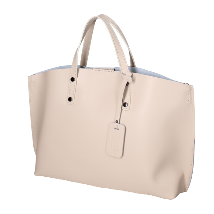 Borsa a spalla da donna In Vera pelle Made in Italy 48x31x11 cm